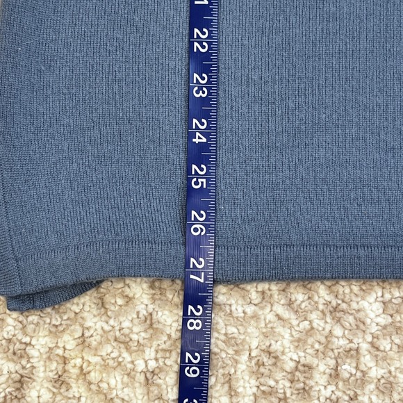 Neiman Marcus Cashmere Mock Neck Sweater Blue Tunic Size S Old Money Vintage - Picture 9 of 11